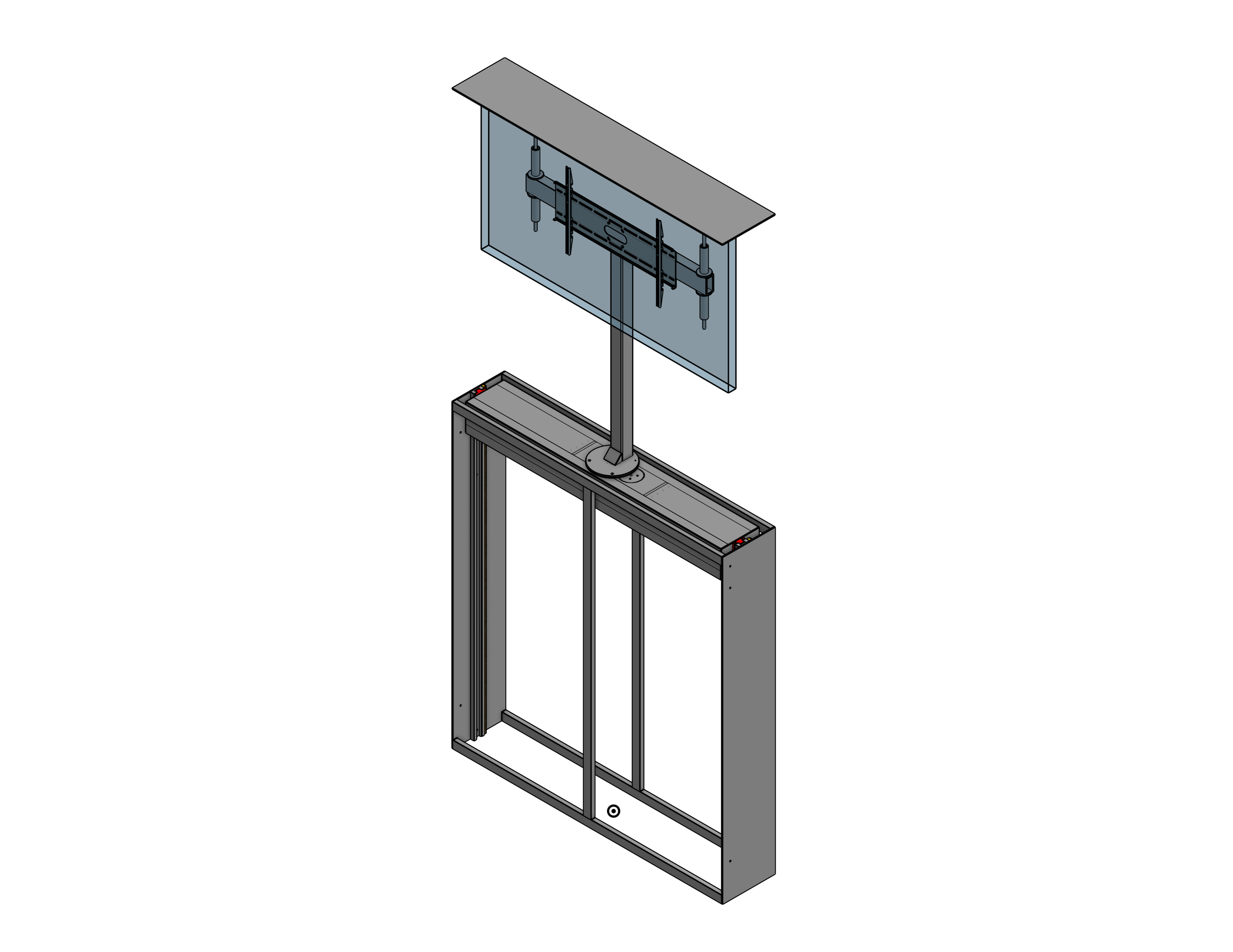 Outdoor Lift-Swivel Mount For An 85 Inch TV - Travel: 72 Inches Capacity: 300 Pounds ----- Model: BG-72-30-PS-85 - Auton Motorized Systems