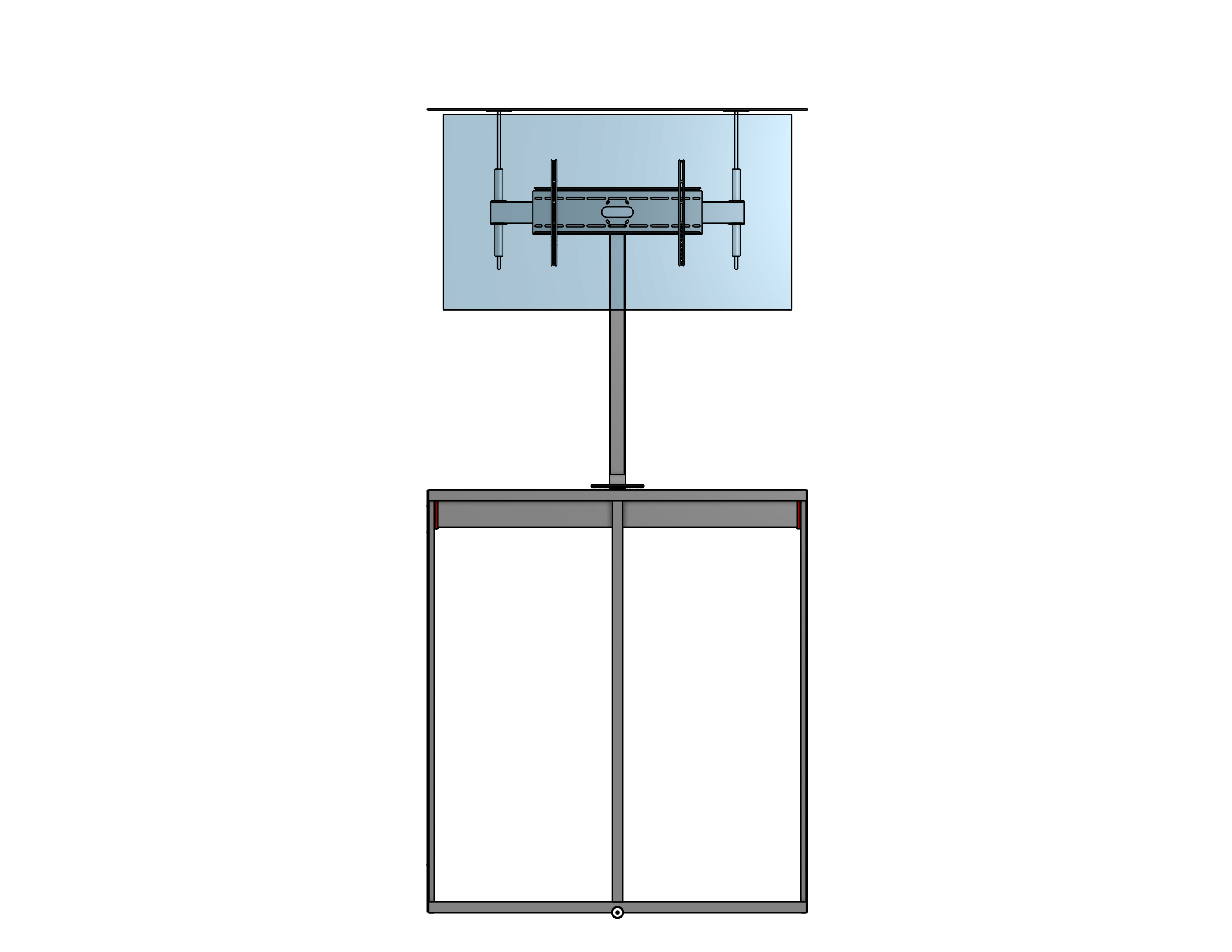 Outdoor Lift-Swivel Mount For A 100 Inch TV - Travel: 72 Inches Capacity: 300 Pounds ----- Model: BG-72-30-PS-100 - Auton Motorized Systems