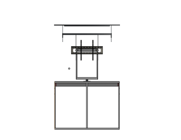 Outdoor 2-Stage Lift-Swivel For A 100" TV T: 80"  Cap: 300 lbs.  Model BGD-80-30-PS-100 - Auton Motorized Systems