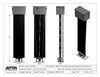 Plenum Enclosed PTZ Camera Lift - Ceiling Mounted - Travel: 84 Inches - Model APTZ-14-84-PE