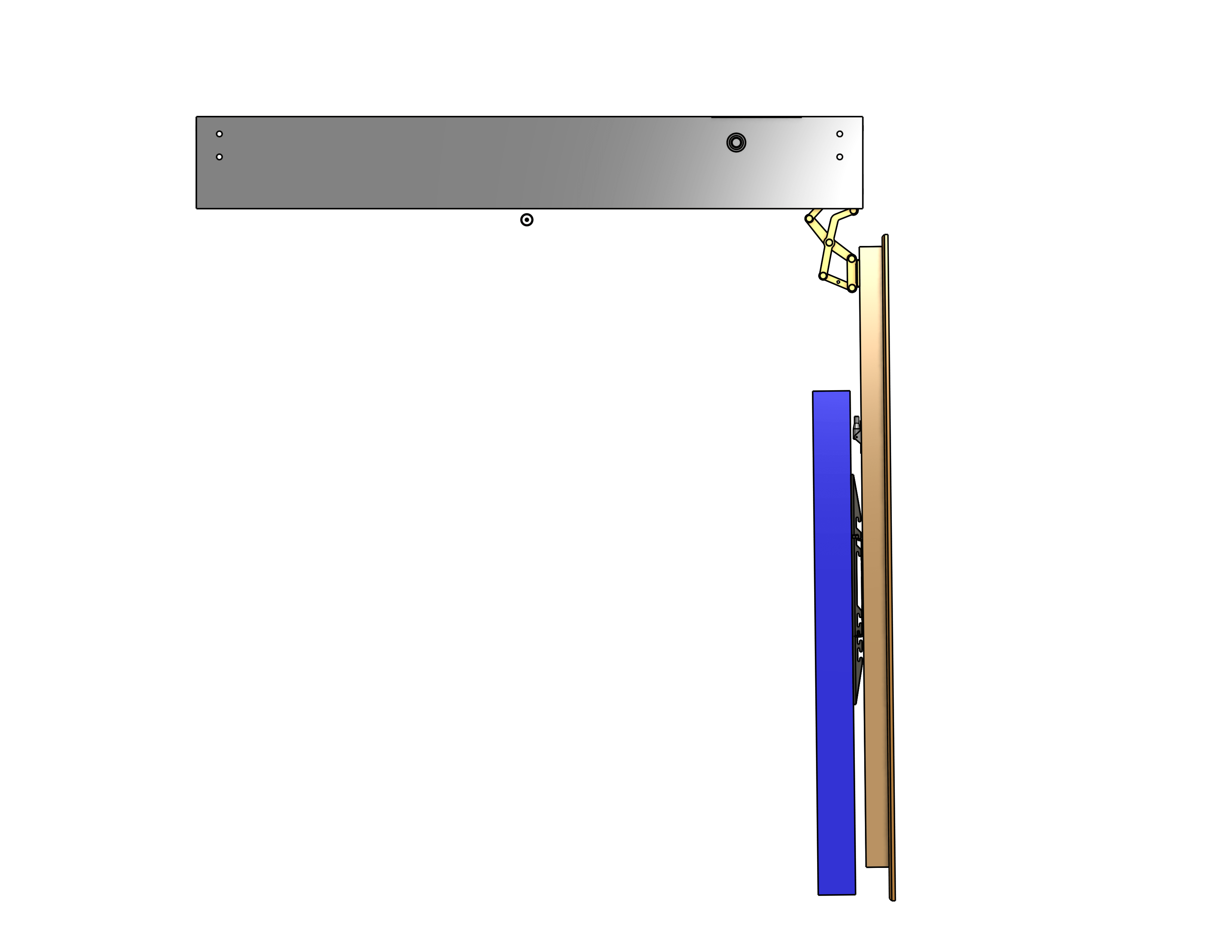 Model FD-85 Flip-Down Mount For An 85 Inch TV - Auton Motorized Systems