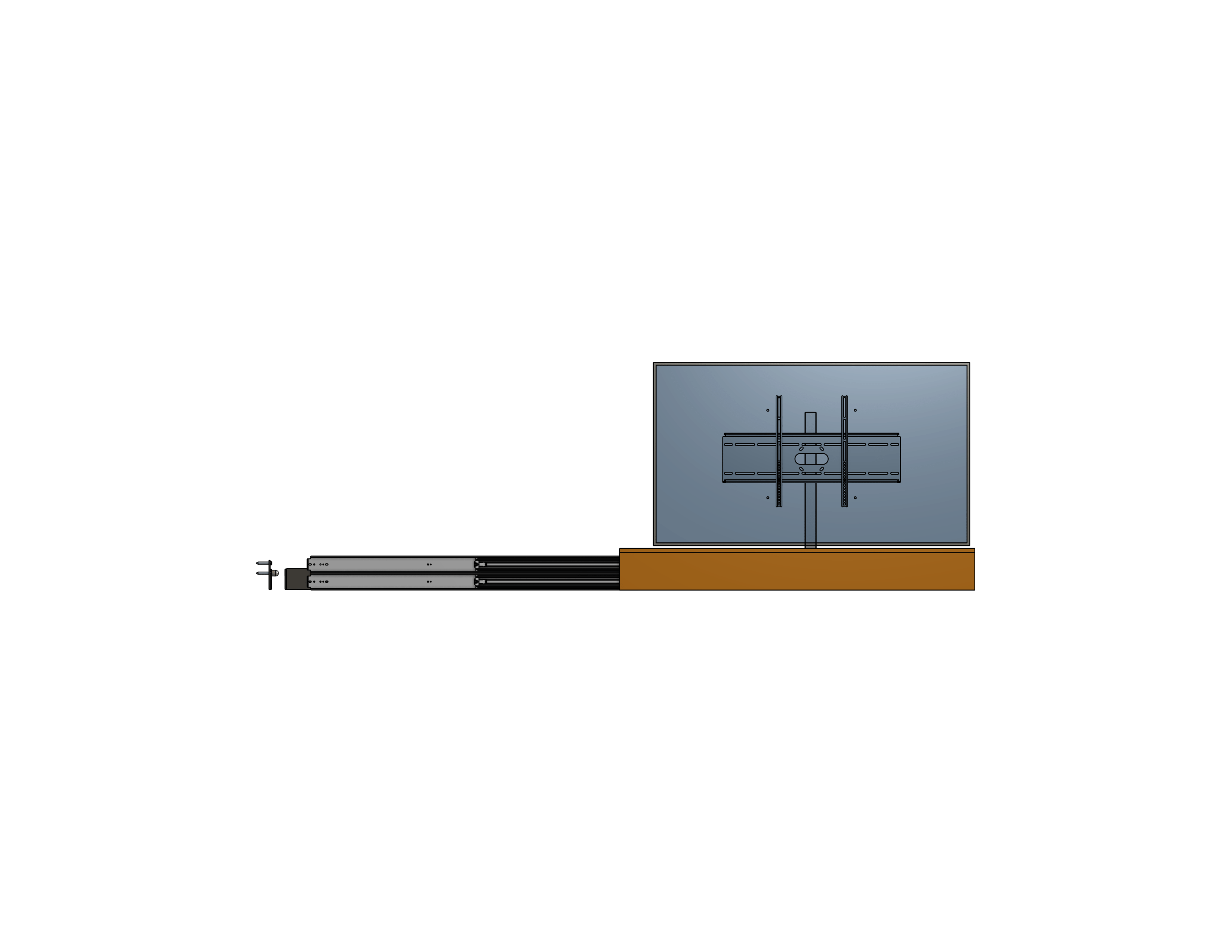 Slide Right Platform For A 65 Inch TV- Model SR-6075-65