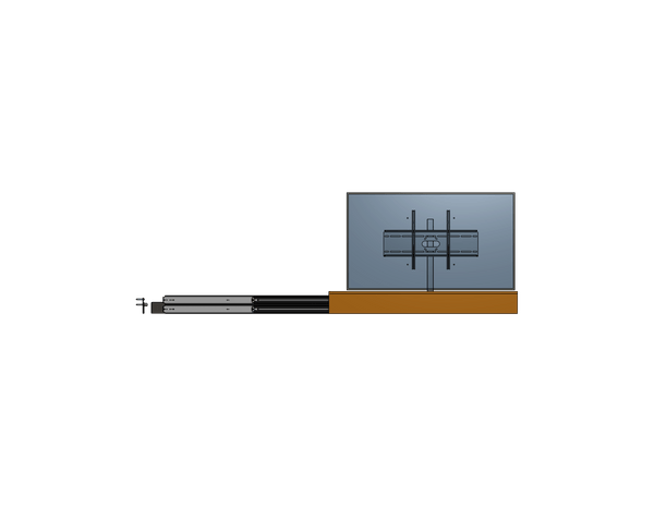 Slide Right Platform For A 65 Inch TV- Model SR-6075-65