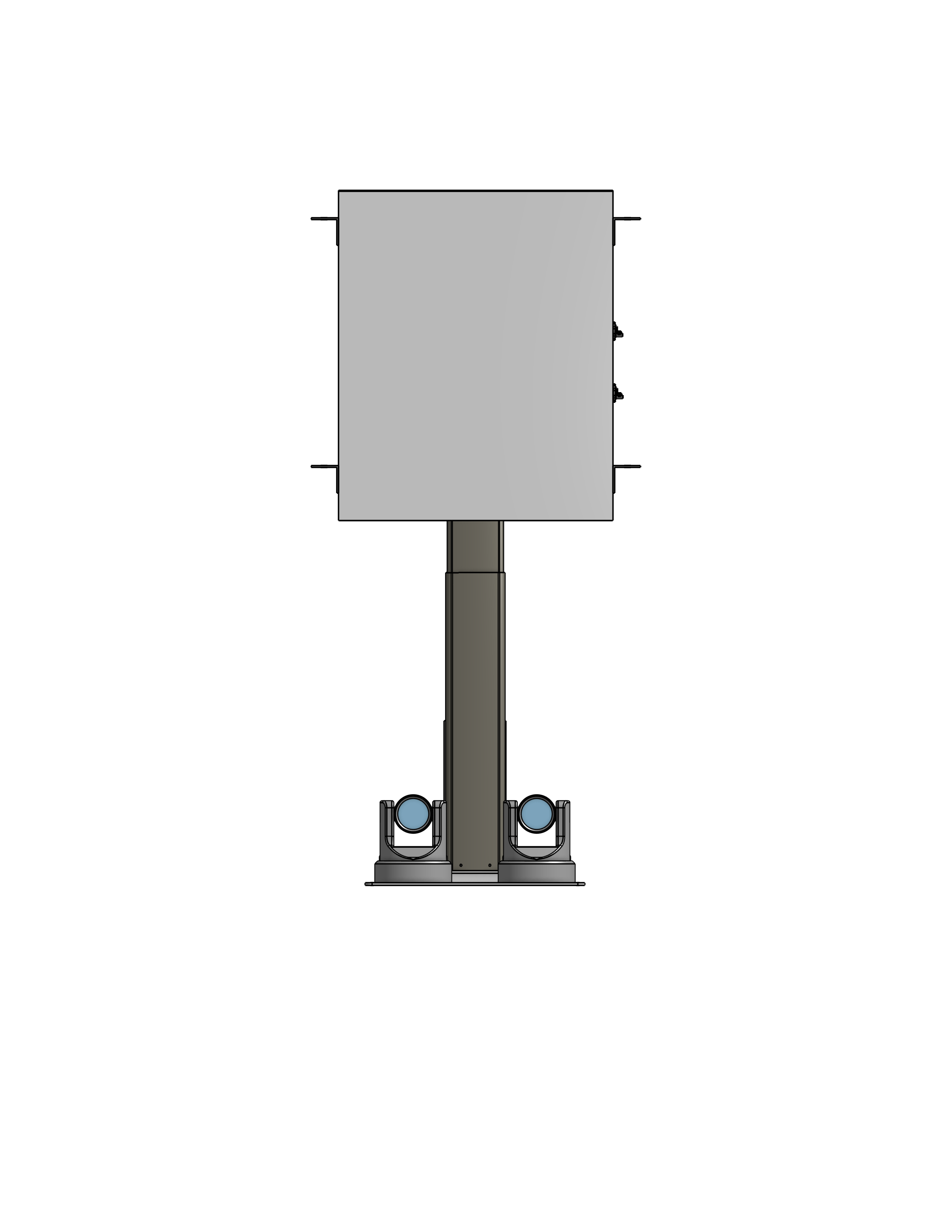 Plenum Enclosed Dual PTZ Camera Lift - Ceiling Mounted - Travel: 26.5 Inches - Model DAPTZ-24-26.5-PE