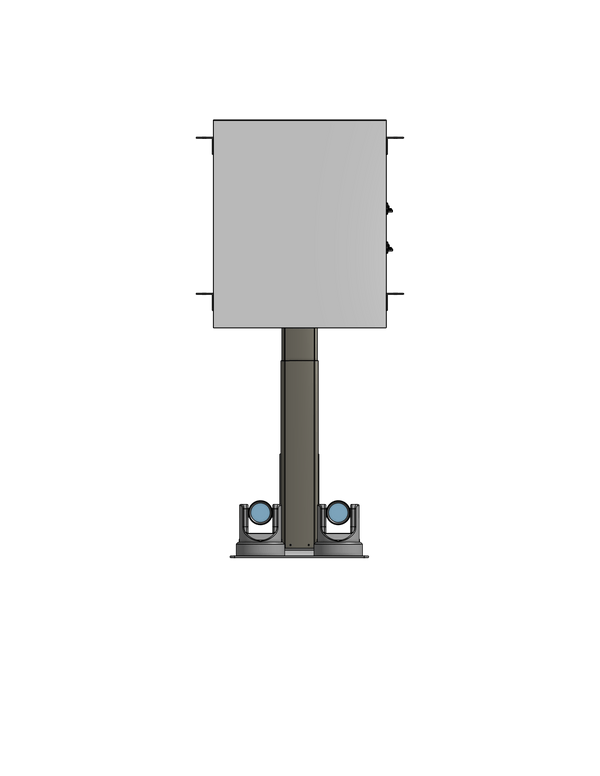 Plenum Enclosed Dual PTZ Camera Lift - Ceiling Mounted - Travel: 26.5 Inches - Model DAPTZ-24-26.5-PE