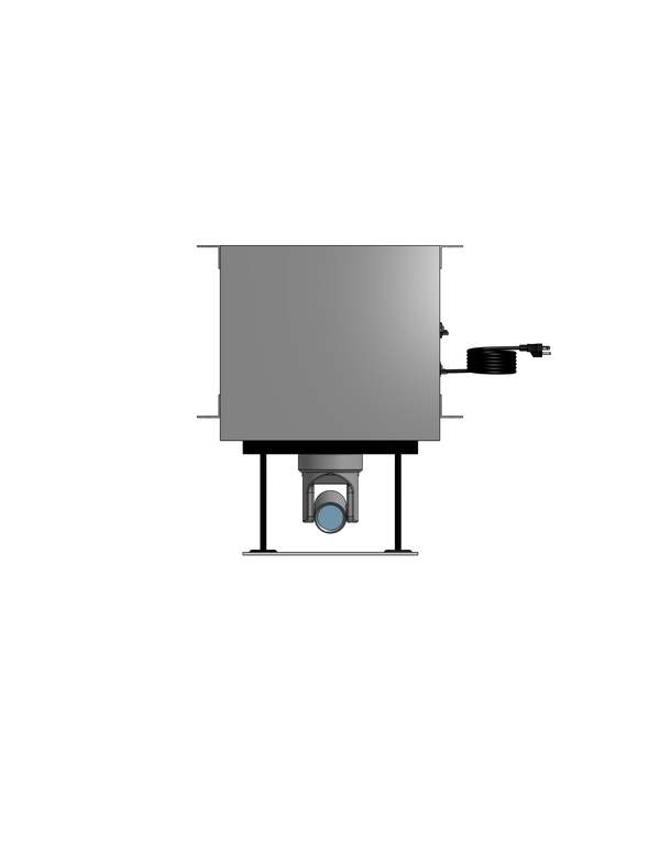 Plenum Enclosed PTZ Camera Lift - Ceiling Mounted - Travel 10" - Model APTZ-17-10-PE
