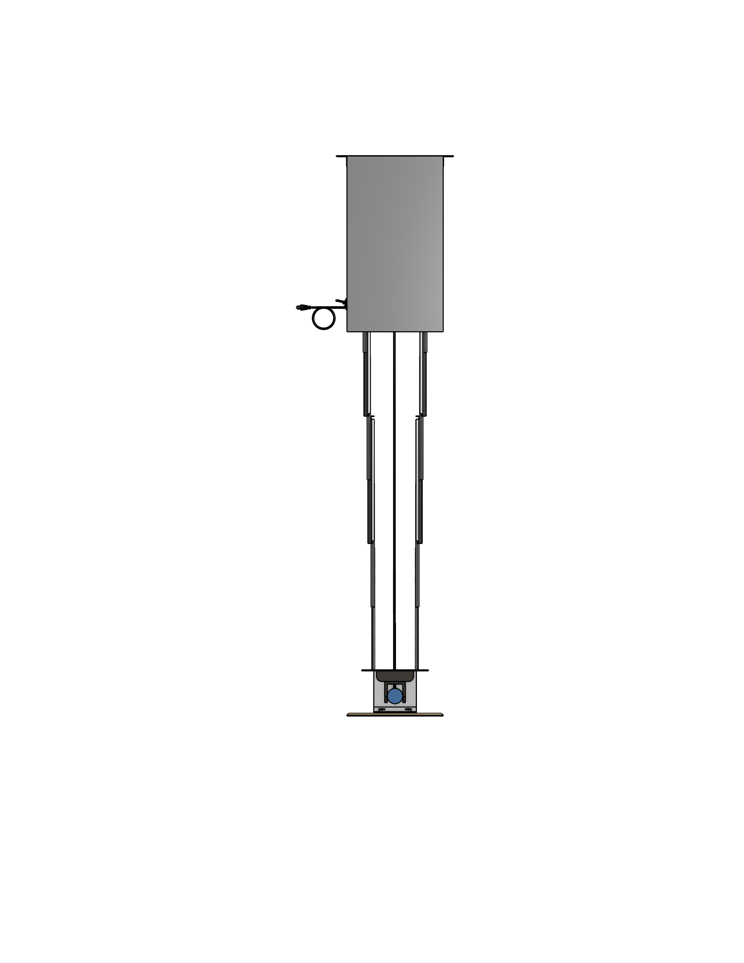 Plenum Enclosed PTZ Camera Lift - Ceiling Mounted - Travel: 72 Inches - Model APTZ-33-72-PE