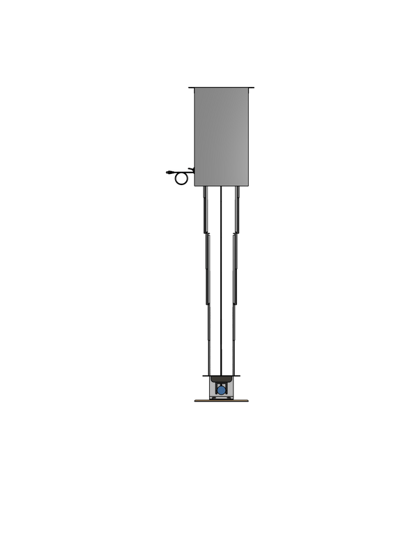 Plenum Enclosed PTZ Camera Lift - Ceiling Mounted - Travel: 72 Inches - Model APTZ-33-72-PE