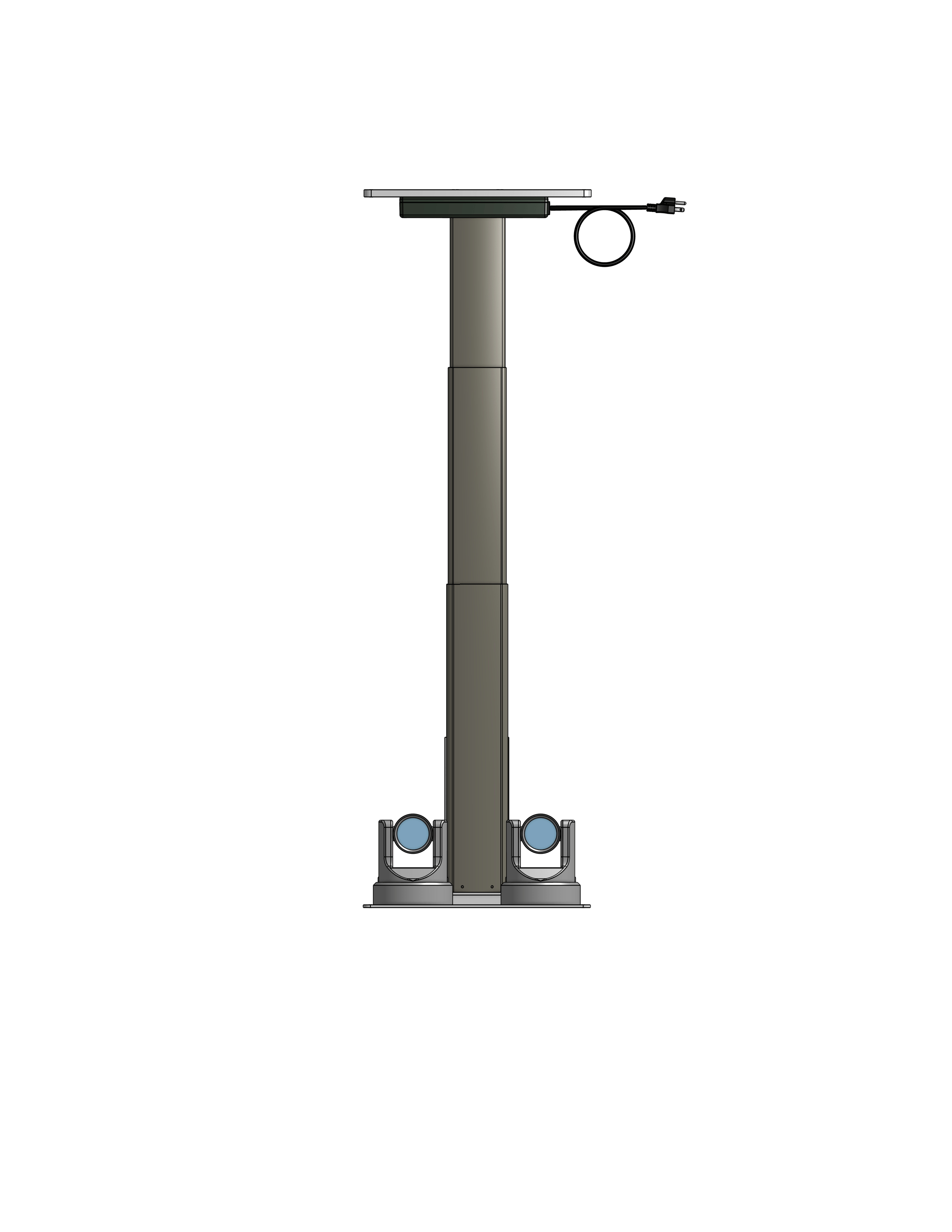 Dual PTZ Camera Lift - Ceiling Mounted - Travel: 26.5 Inches - Model DAPTZ-24-26.5