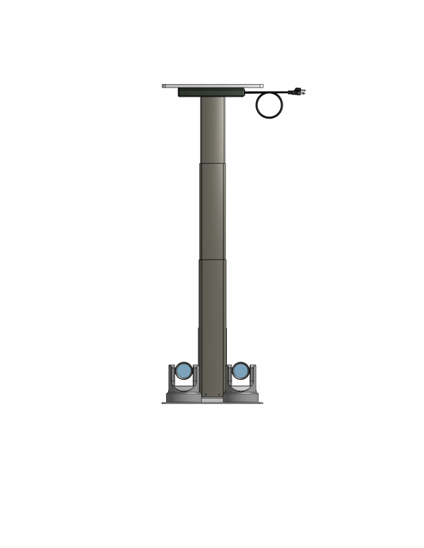 Dual PTZ Camera Lift - Ceiling Mounted - Travel: 26.5 Inches - Model DAPTZ-24-26.5