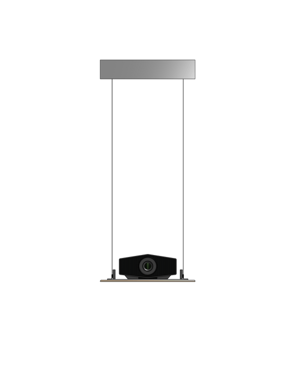 Projector Lift - Only 1" Height Requirement - Capacity 40 lb. - Travel: 60" - Model ZH-6040