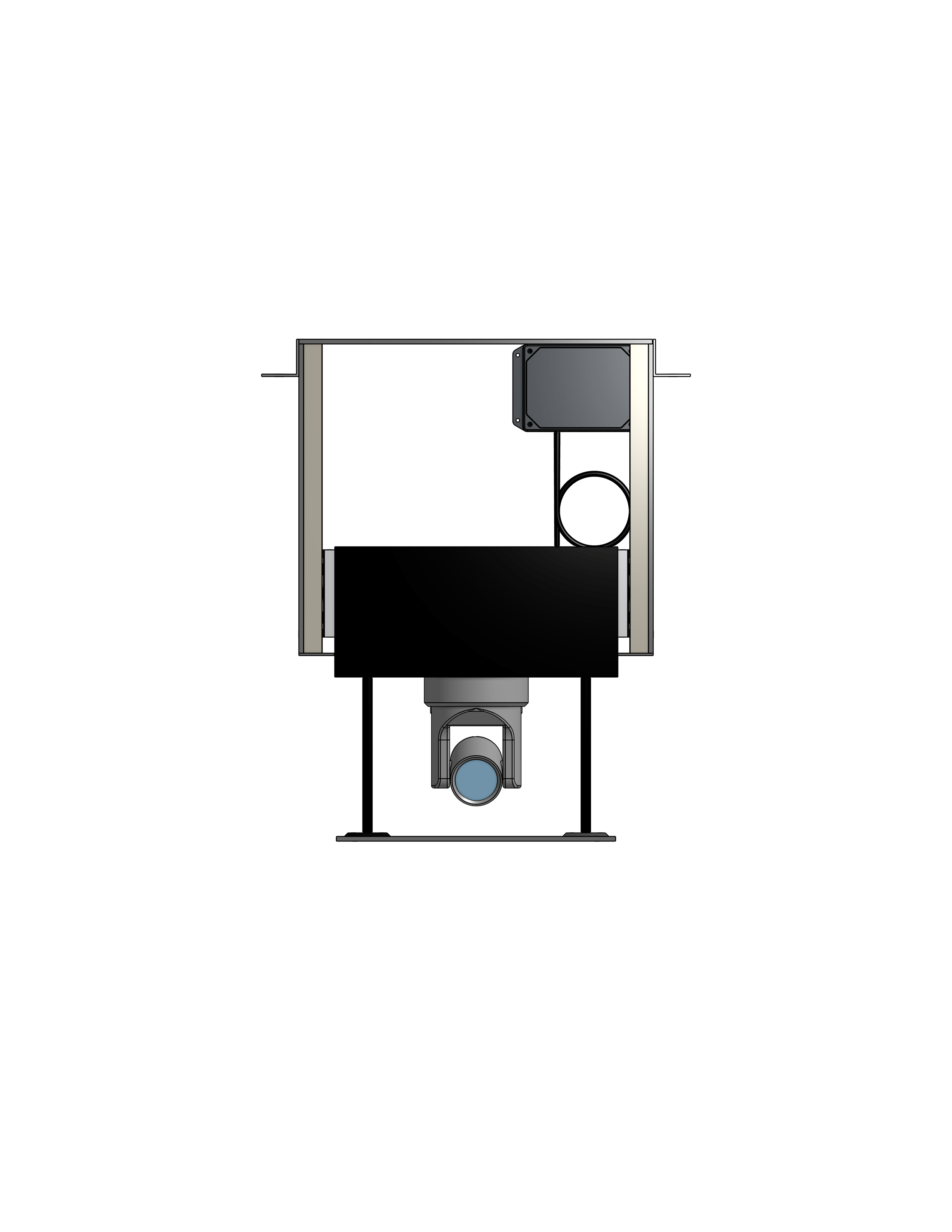 PTZ Camera Lift - Ceiling Mounted - Travel 10