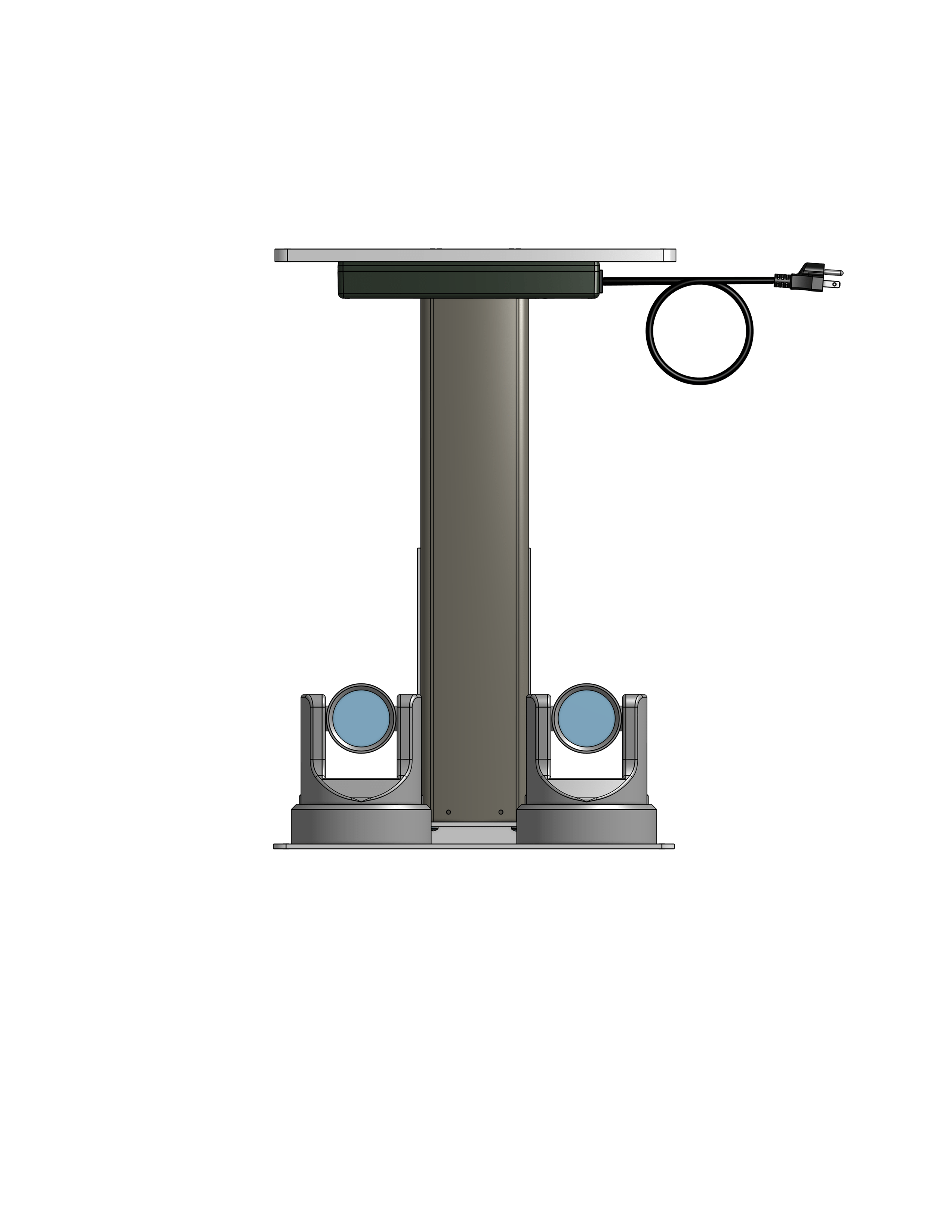 Dual PTZ Camera Lift - Ceiling Mounted - Travel: 26.5 Inches - Model DAPTZ-24-26.5