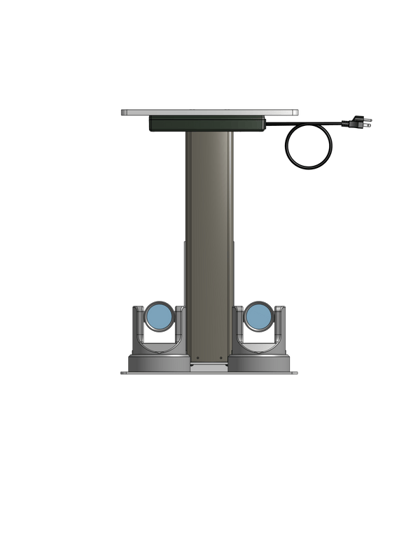 Dual PTZ Camera Lift - Ceiling Mounted - Travel: 26.5 Inches - Model DAPTZ-24-26.5