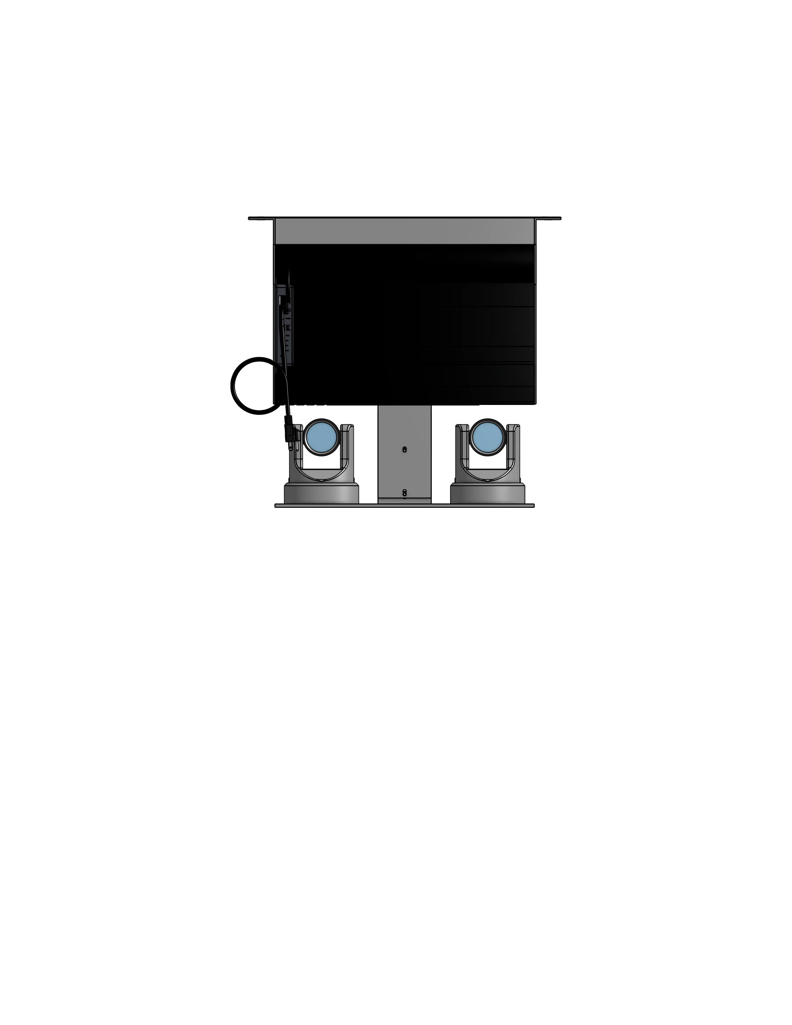 Dual PTZ Camera Lift - Ceiling Mounted - Travel: 84 Inches - Model DAPTZ-22-84