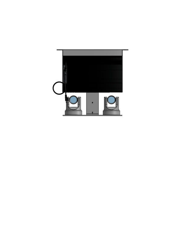 Dual PTZ Camera Lift - Ceiling Mounted - Travel: 84 Inches - Model DAPTZ-22-84
