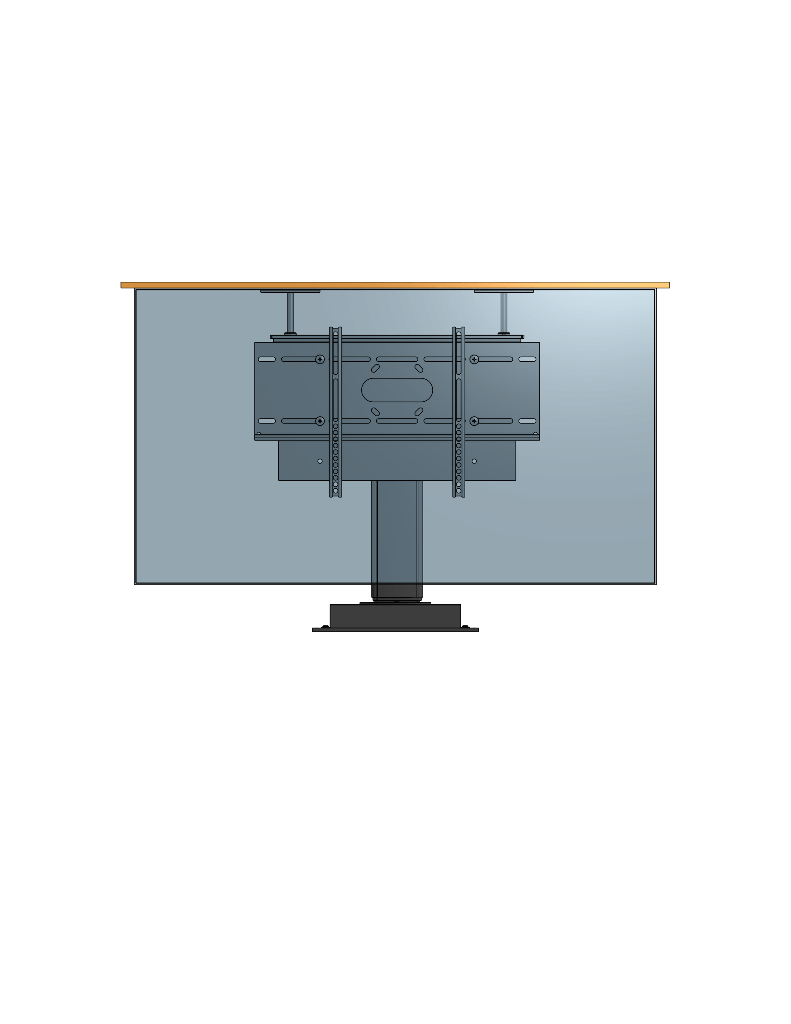Model TPL-265-9-PS-50 Cabinet Mounted TV Lift-Swivel For A 50