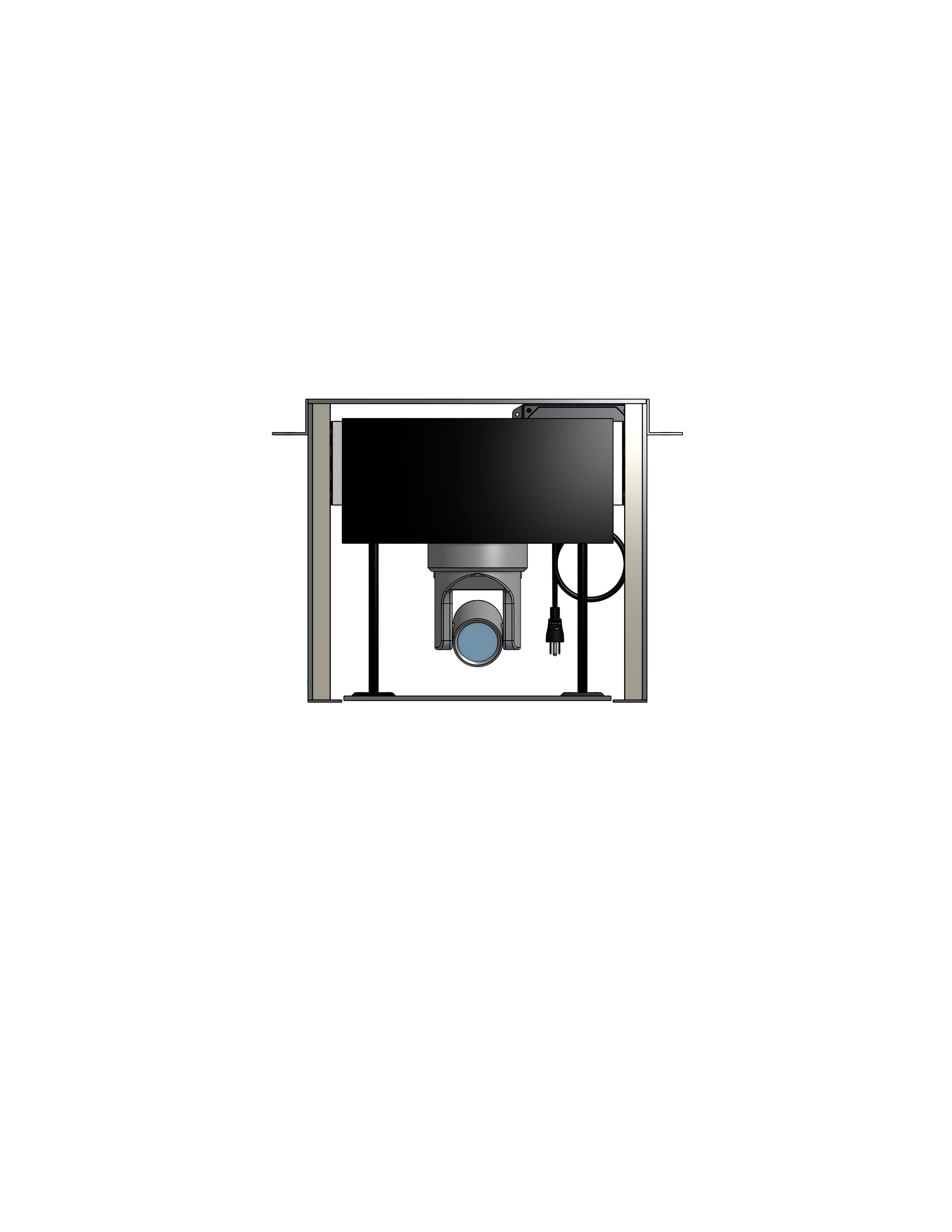PTZ Camera Lift - Ceiling Mounted - Travel 10