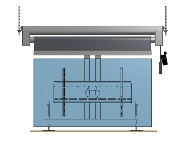 Model ET-55 Extended Travel "Floating" Mount For A 55 Inch TV - Travels 84"