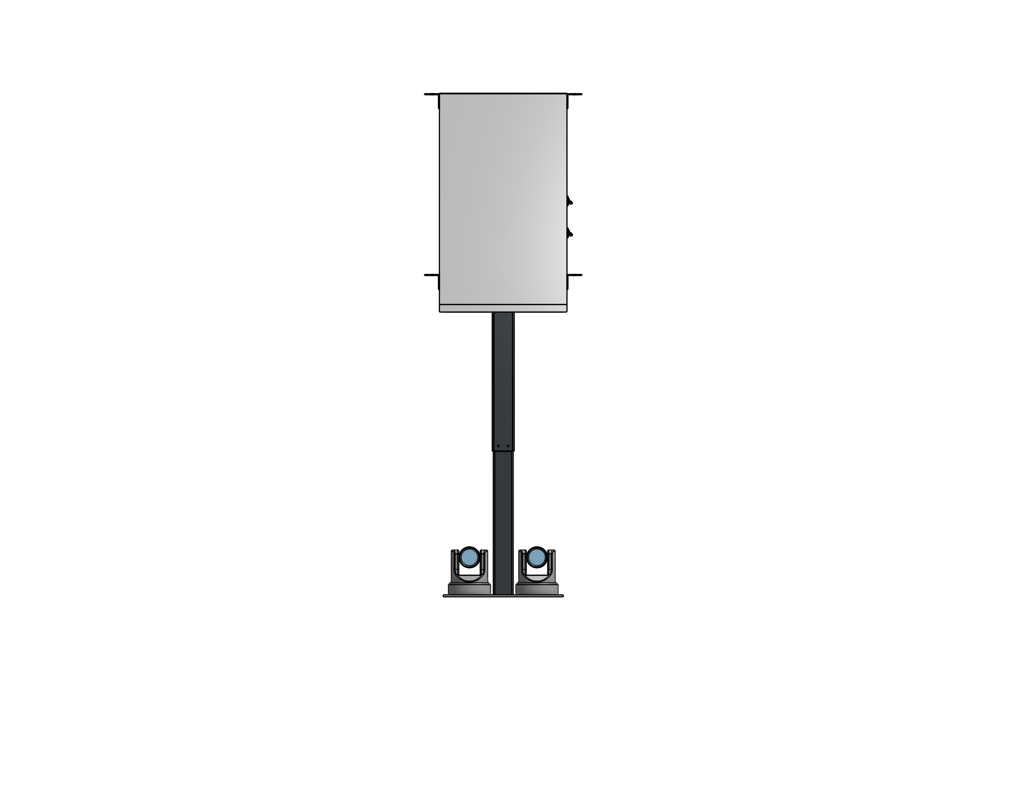Plenum Enclosed Dual PTZ Camera Lift - Ceiling Mounted - Travel: 38 Inches - Model DAPTZ-30-38-PE