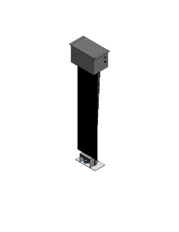 Plenum Enclosed PTZ Camera Lift - Ceiling Mounted - Travel: 84 Inches - Model APTZ-14-84-PE