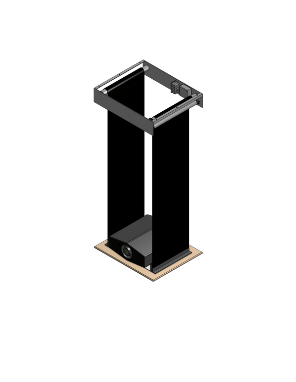 Projector Lift - Only 1" Height Requirement - Capacity 40 lb. - Travel: 60" - Model ZH-6040
