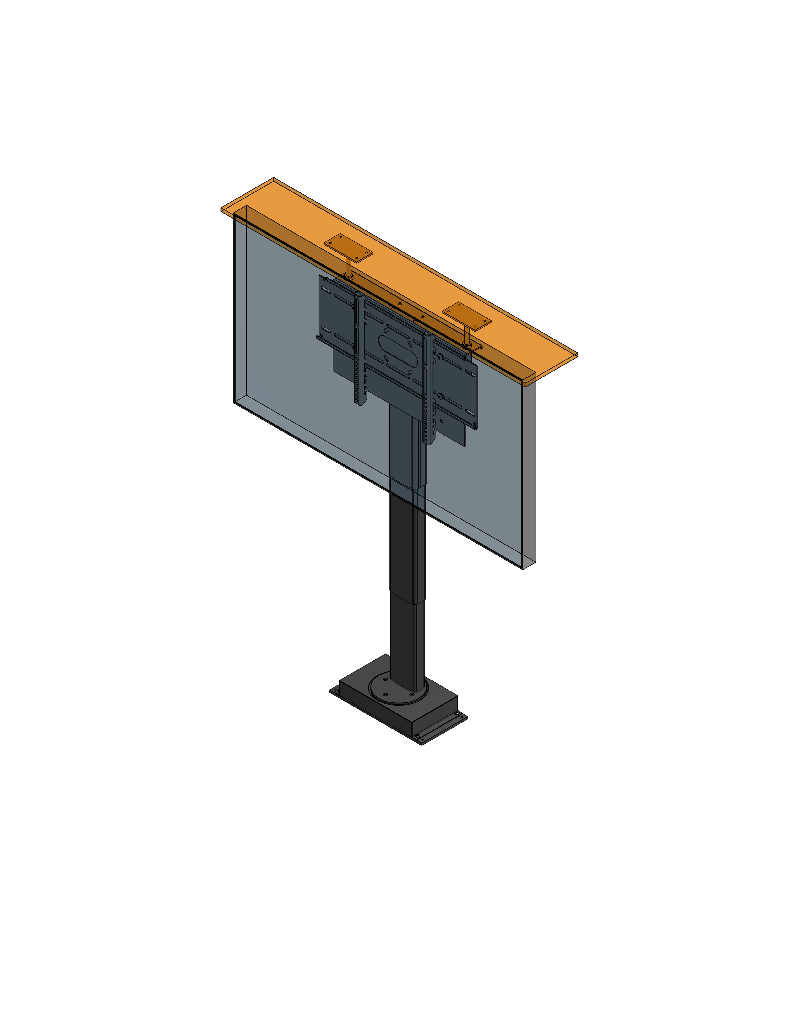 Model TPL-265-9-PS-50 Cabinet Mounted TV Lift-Swivel For A 50
