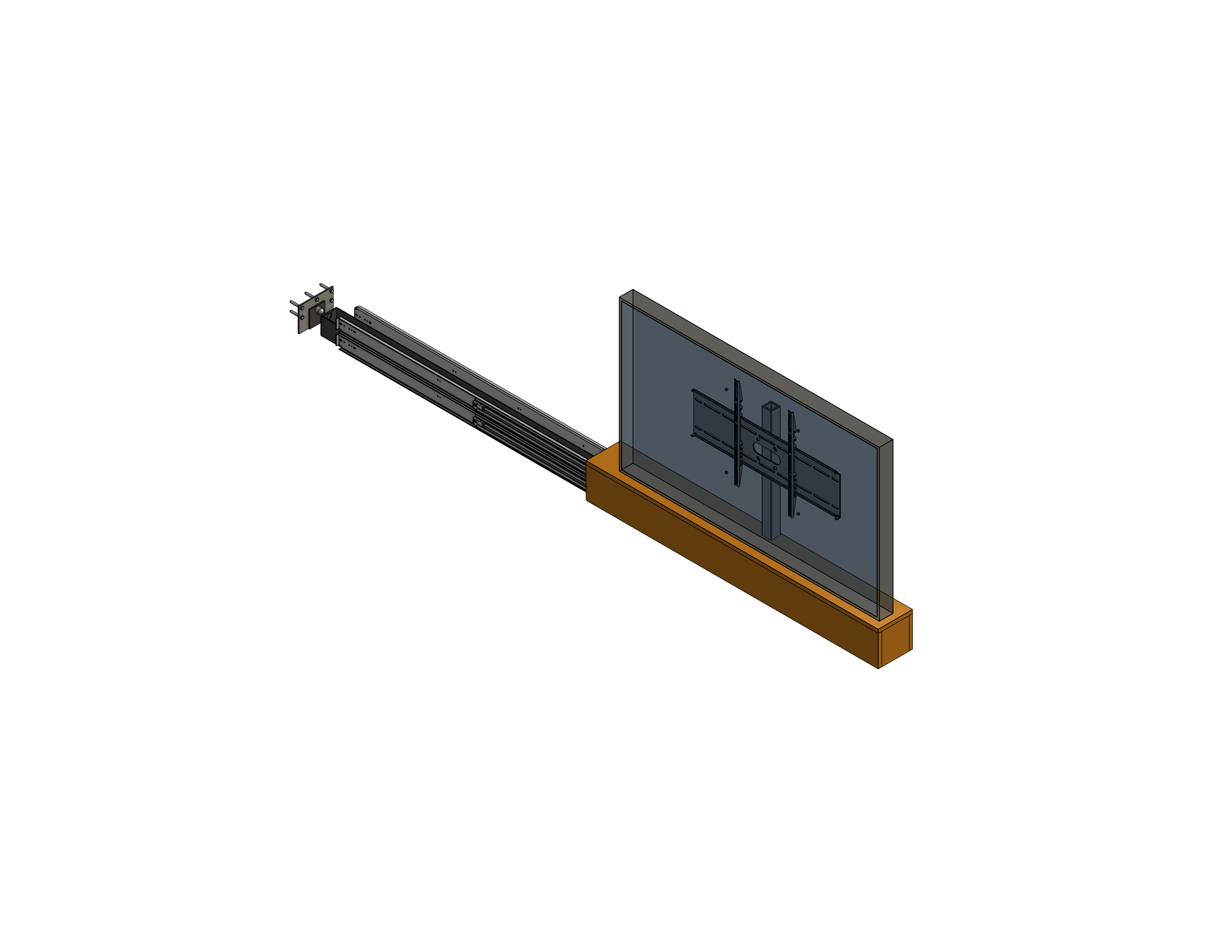 Slide Right Platform For A 65 Inch TV- Model SR-6075-65