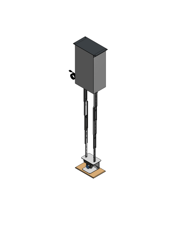 Plenum Enclosed PTZ Camera Lift - Ceiling Mounted - Travel: 72 Inches - Model APTZ-33-72-PE