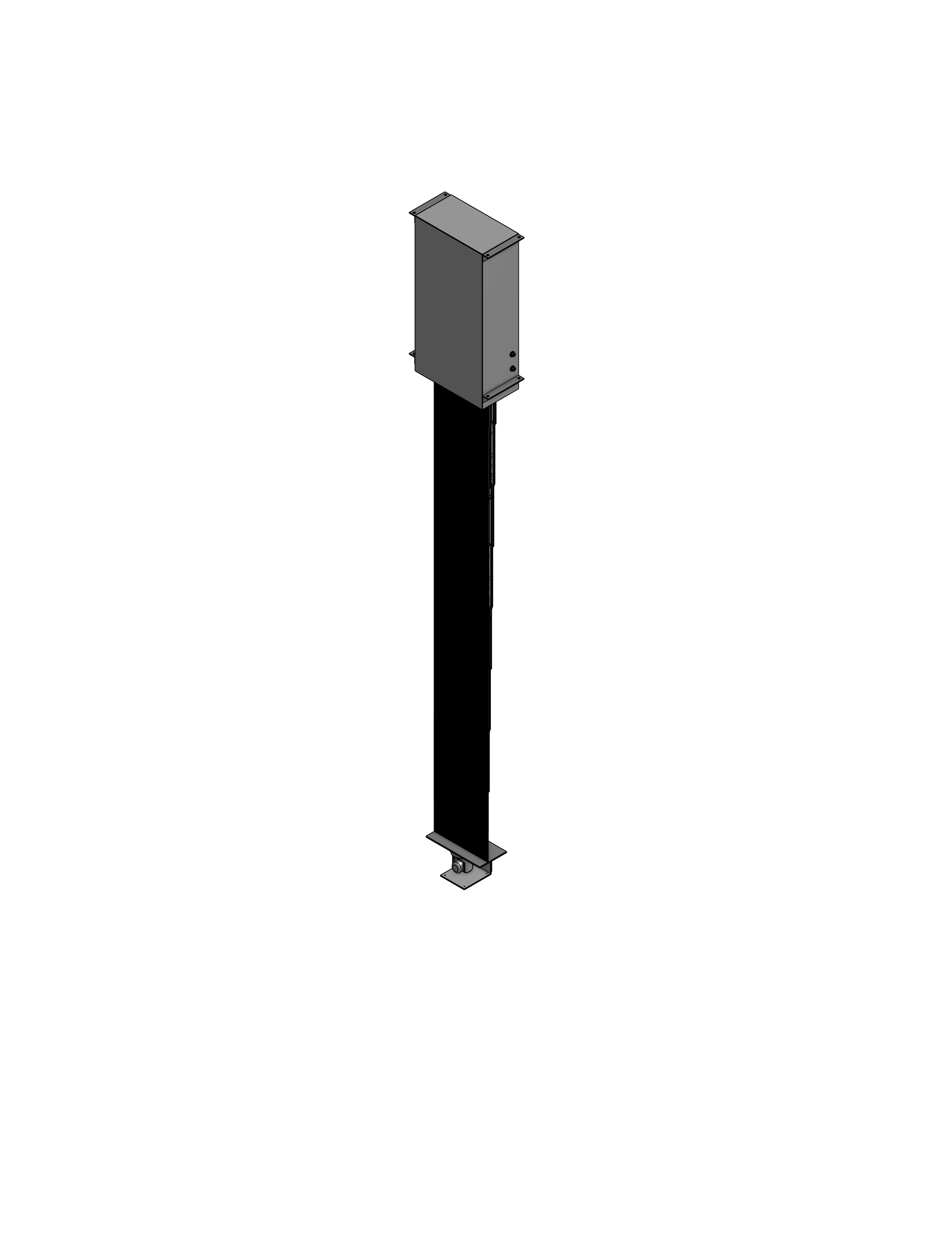 Plenum Enclosed PTZ Camera Lift - Ceiling Mounted - Travel: 144 Inches - Model APTZ-45-144-PE
