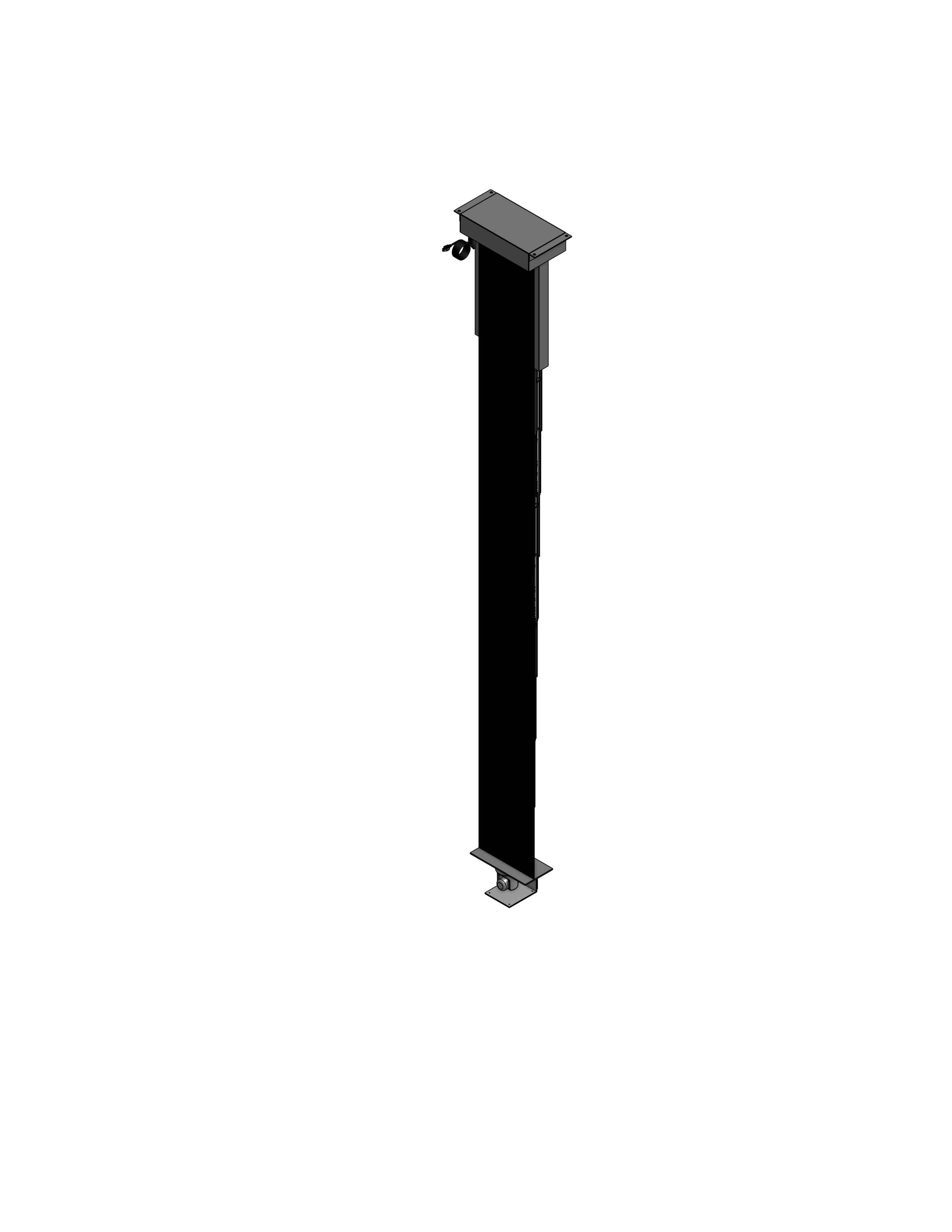 PTZ Camera Lift - Ceiling Mounted - Travel: 144 Inches - Model APTZ-45-144