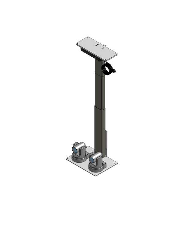 Dual PTZ Camera Lift - Ceiling Mounted - Travel: 26.5 Inches - Model DAPTZ-24-26.5