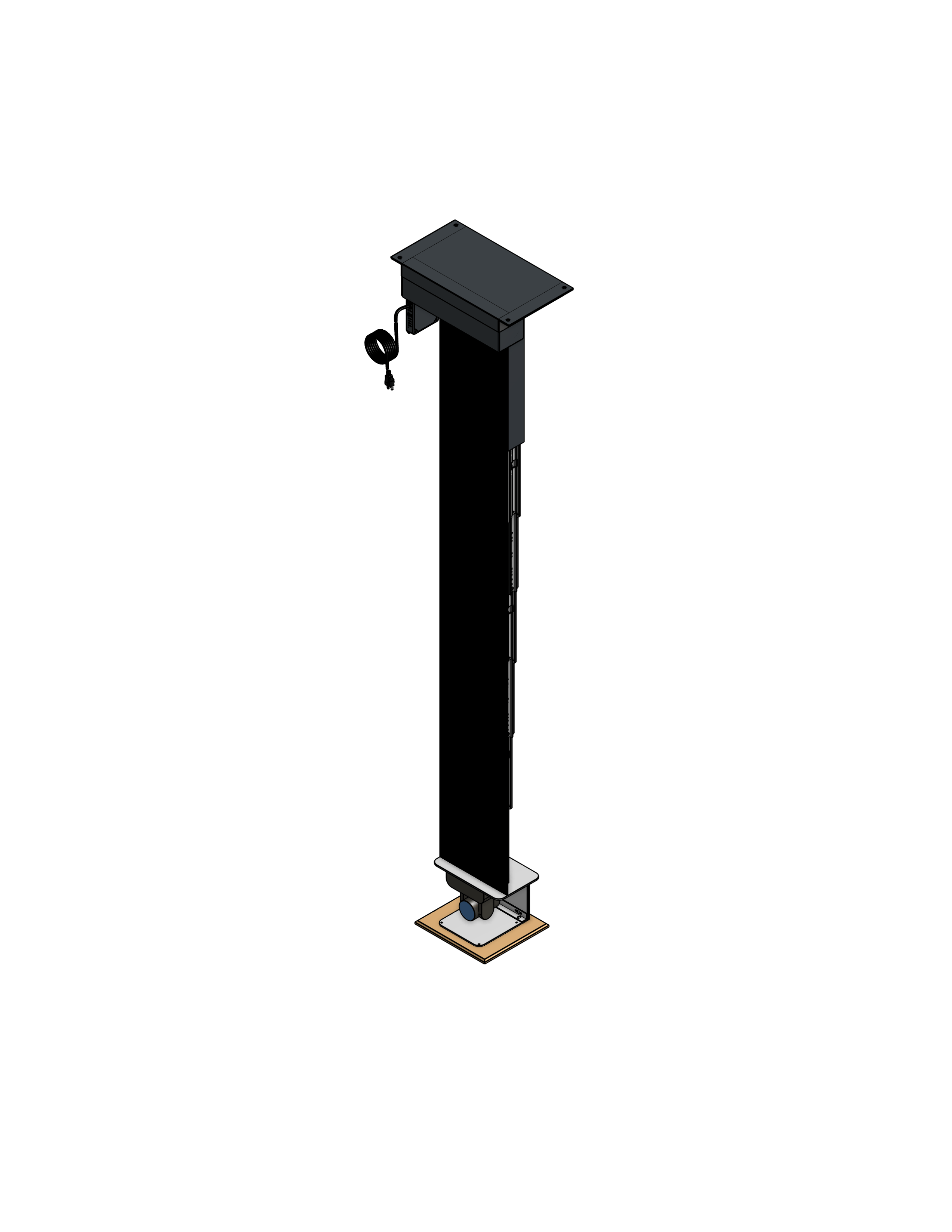 PTZ Camera Lift - Ceiling Mounted - Travel: 72 Inches - Model APTZ-33-72