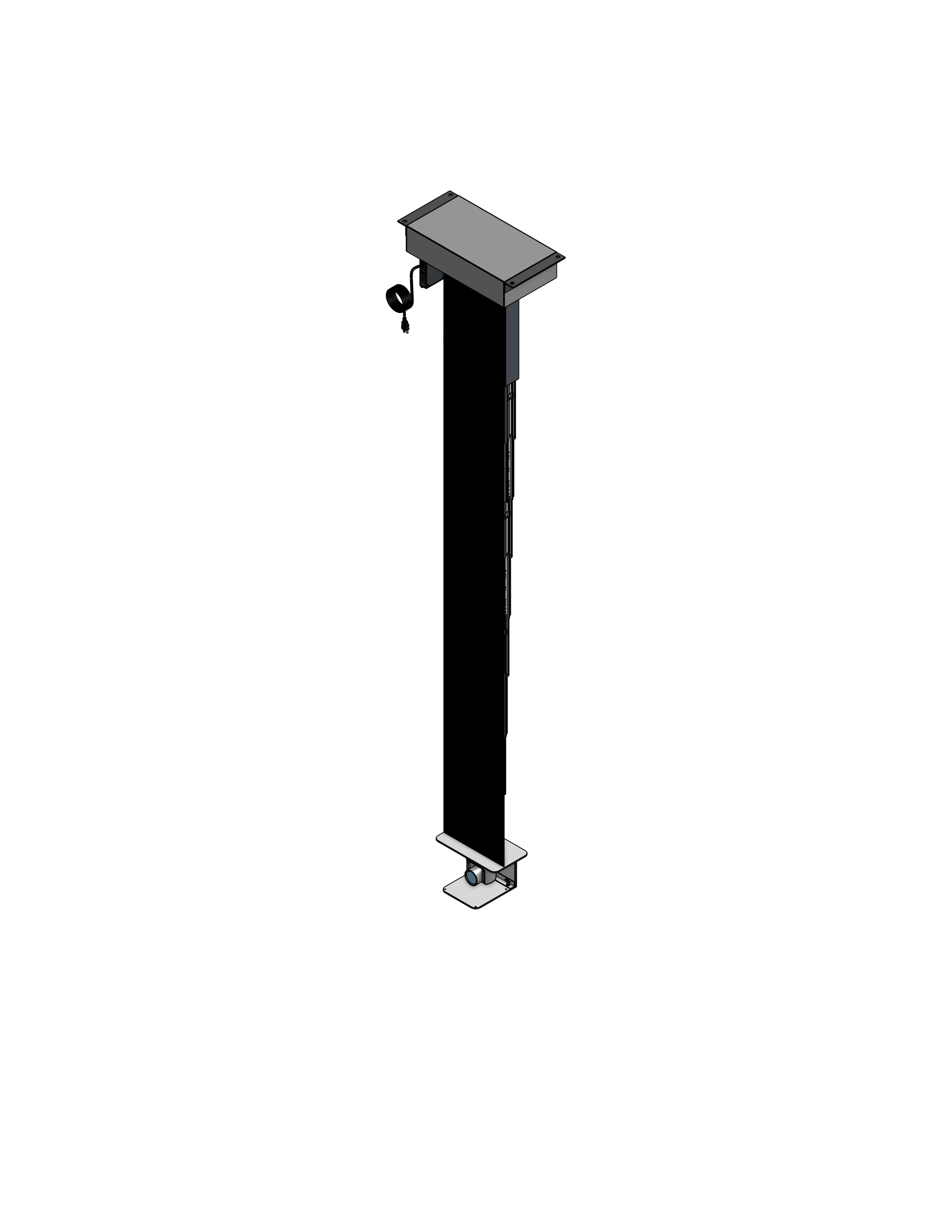 PTZ Camera Lift - Ceiling Mounted - Travel: 96 Inches - Model APTZ-33-96