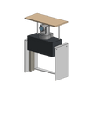 PTZ Camera Lift - Cabinet Mounted - Travel 10" Model CPTZ-17-10