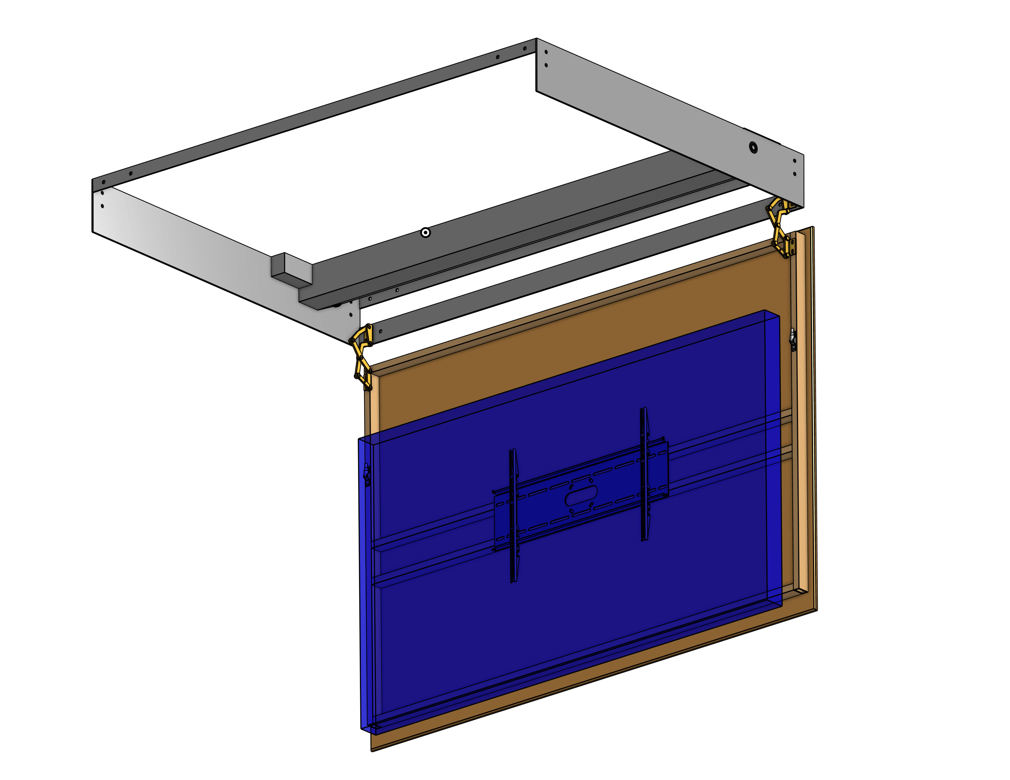 Model FD-85 Flip-Down Mount For An 85 Inch TV - Auton Motorized Systems