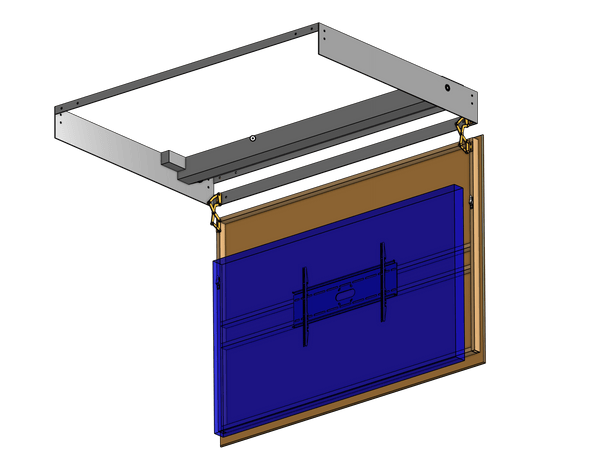 Model FD-85 Flip-Down Mount For An 85 Inch TV - Auton Motorized Systems