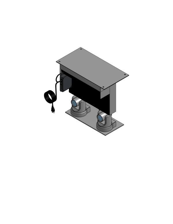 Dual PTZ Camera Lift - Ceiling Mounted - Travel: 84 Inches - Model DAPTZ-22-84