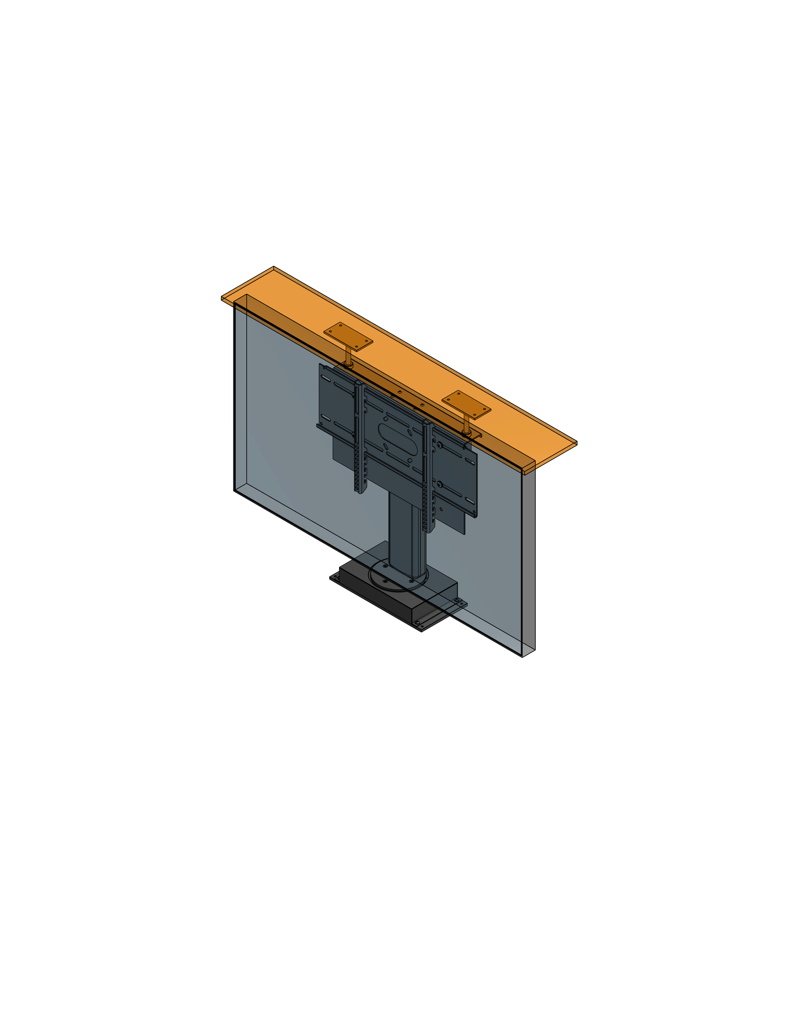 Model TPL-265-9-PS-50 Cabinet Mounted TV Lift-Swivel For A 50