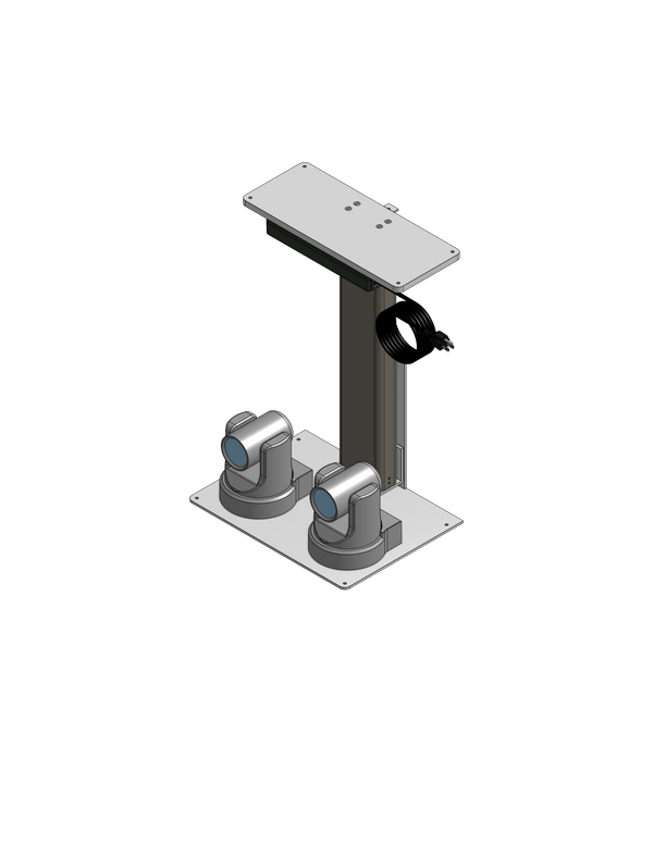 Dual PTZ Camera Lift - Ceiling Mounted - Travel: 26.5 Inches - Model DAPTZ-24-26.5