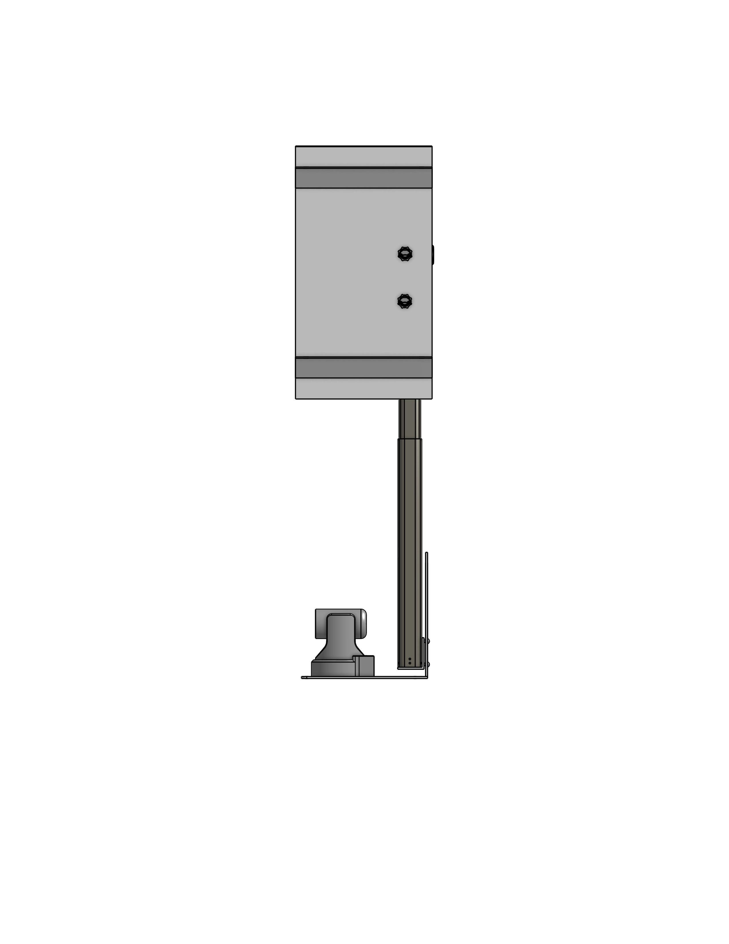 Plenum Enclosed Dual PTZ Camera Lift - Ceiling Mounted - Travel: 26.5 Inches - Model DAPTZ-24-26.5-PE