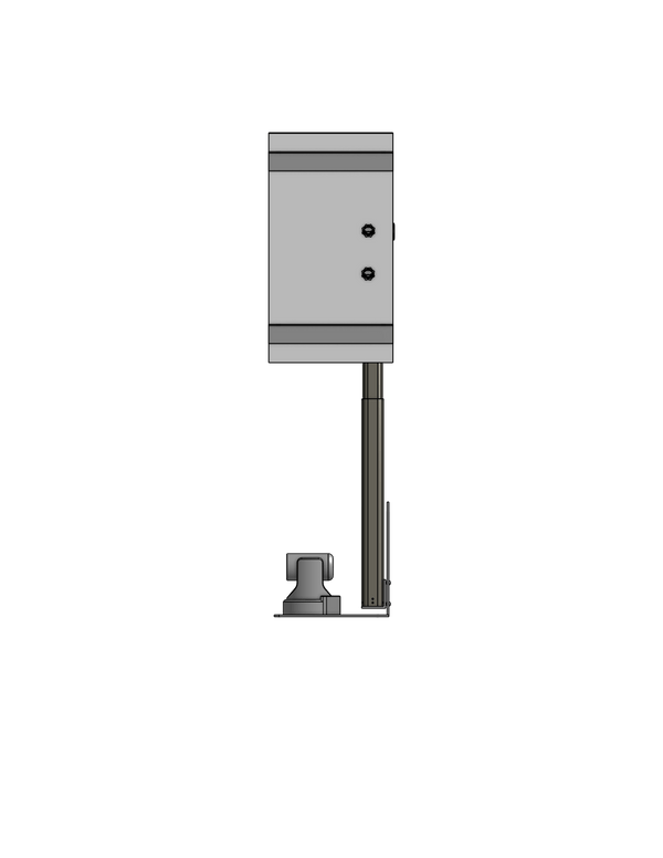 Plenum Enclosed Dual PTZ Camera Lift - Ceiling Mounted - Travel: 26.5 Inches - Model DAPTZ-24-26.5-PE