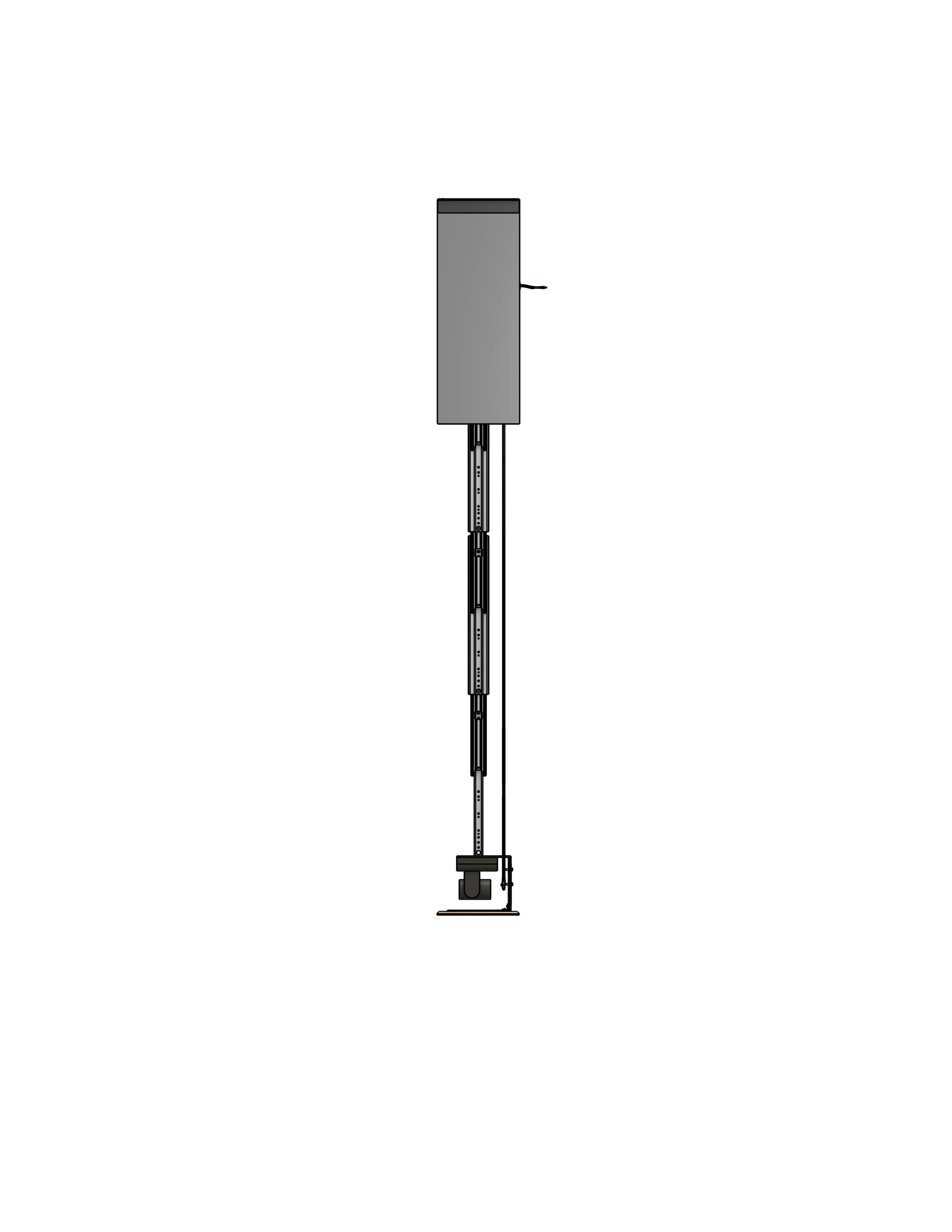Plenum Enclosed PTZ Camera Lift - Ceiling Mounted - Travel: 72 Inches - Model APTZ-33-72-PE