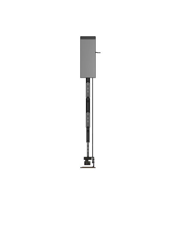 Plenum Enclosed PTZ Camera Lift - Ceiling Mounted - Travel: 72 Inches - Model APTZ-33-72-PE