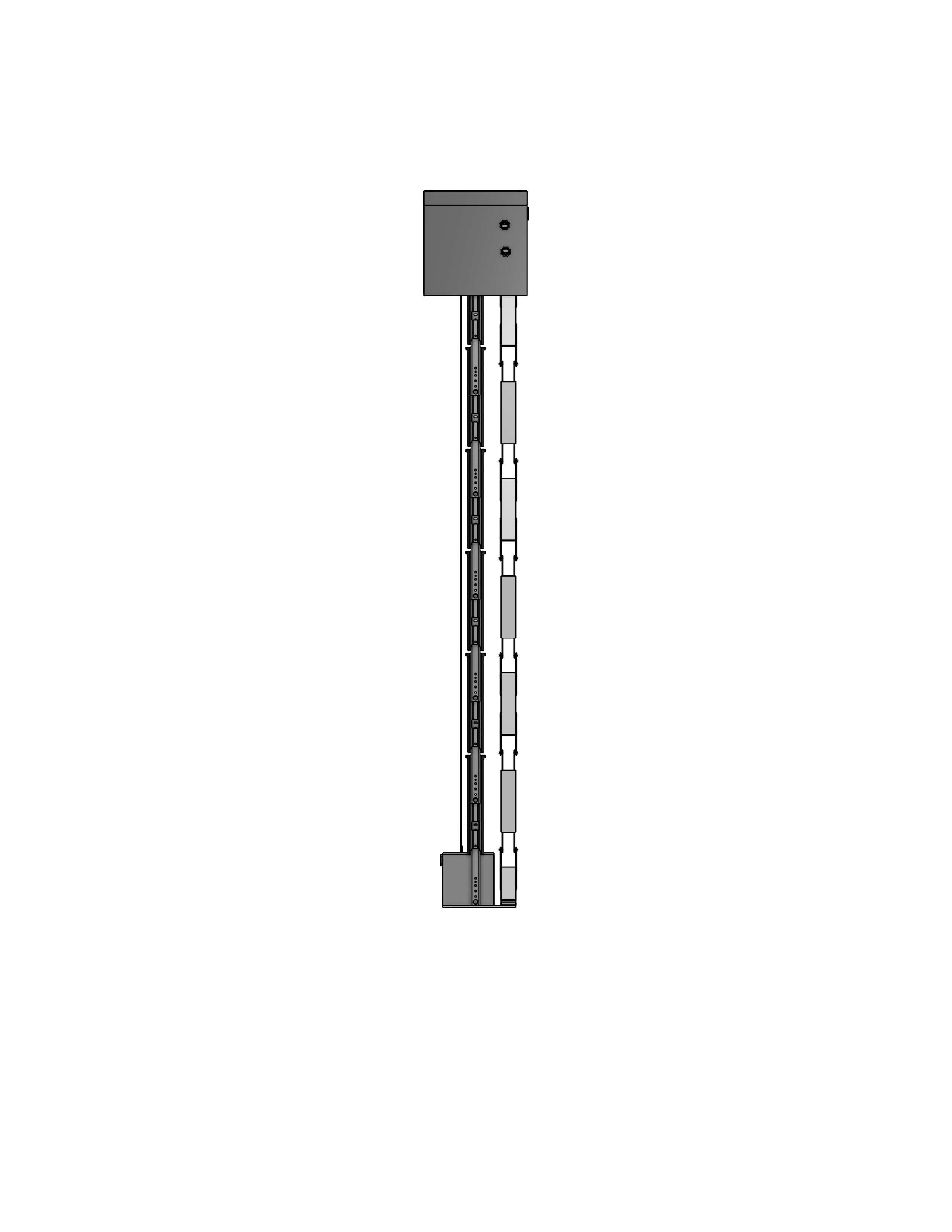 Plenum Enclosed PTZ Camera Lift - Ceiling Mounted - Travel: 84 Inches - Model APTZ-14-84-PE