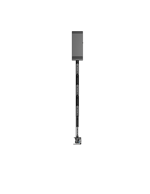 Plenum Enclosed PTZ Camera Lift - Ceiling Mounted - Travel: 96 Inches - Model APTZ-33-96-PE