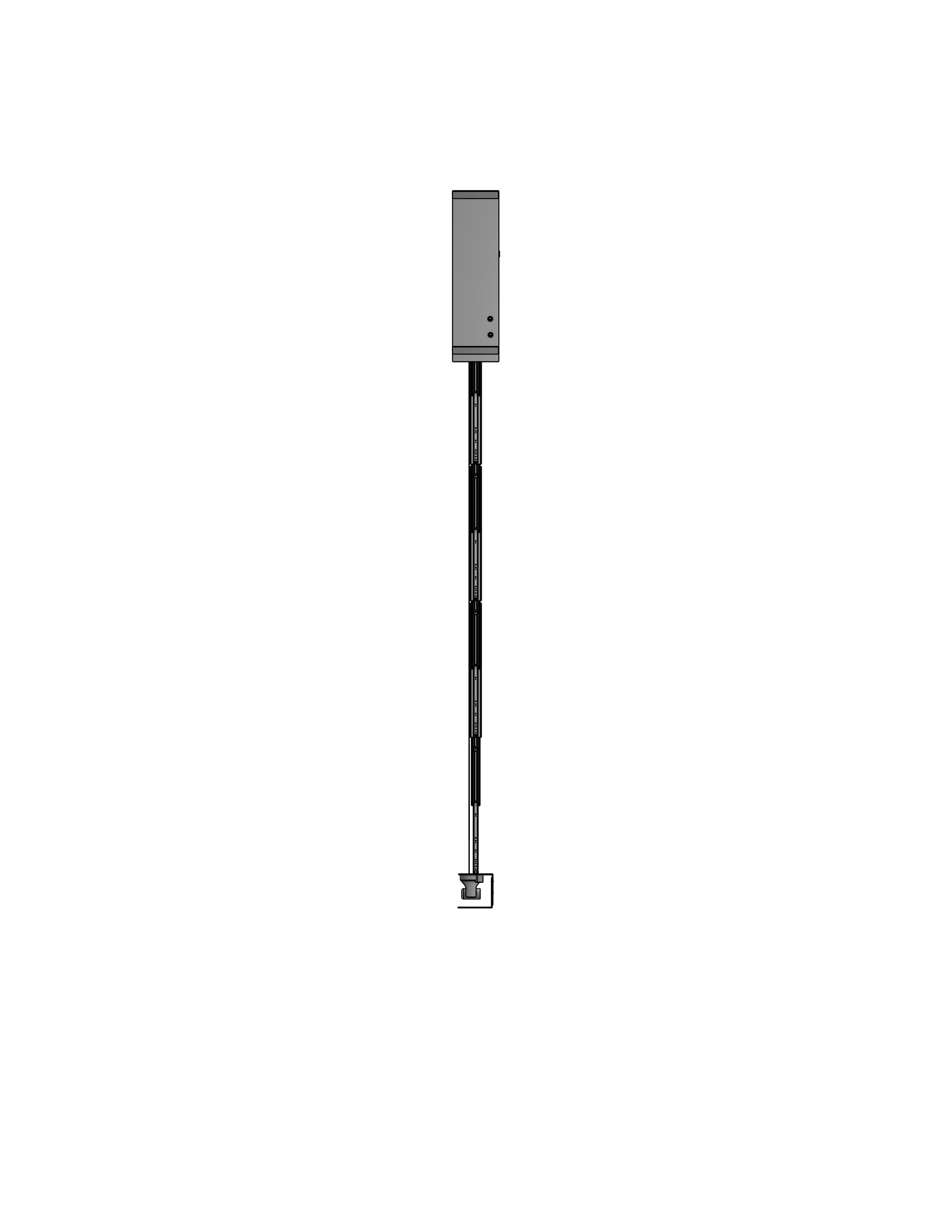Plenum Enclosed PTZ Camera Lift - Ceiling Mounted - Travel: 144 Inches - Model APTZ-45-144-PE