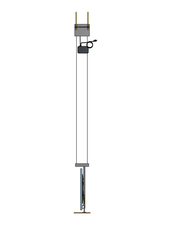 Model ET-55 Extended Travel "Floating" Mount For A 55 Inch TV - Travels 84"