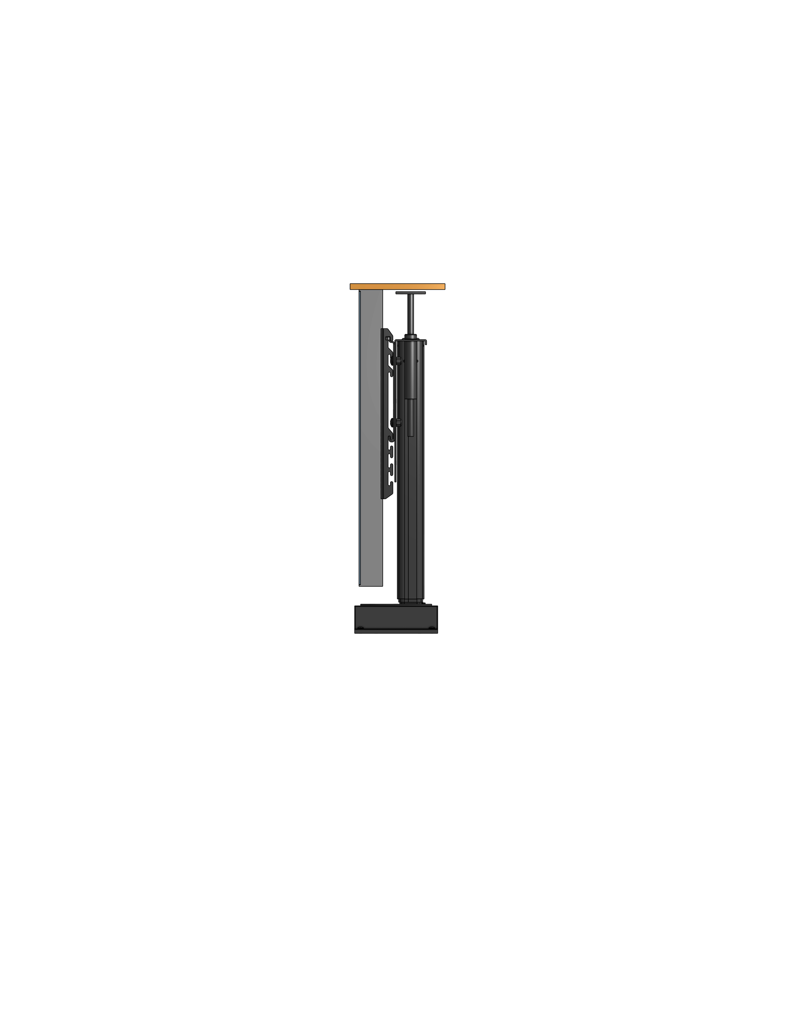 Model TPL-265-9-PS-50 Cabinet Mounted TV Lift-Swivel For A 50