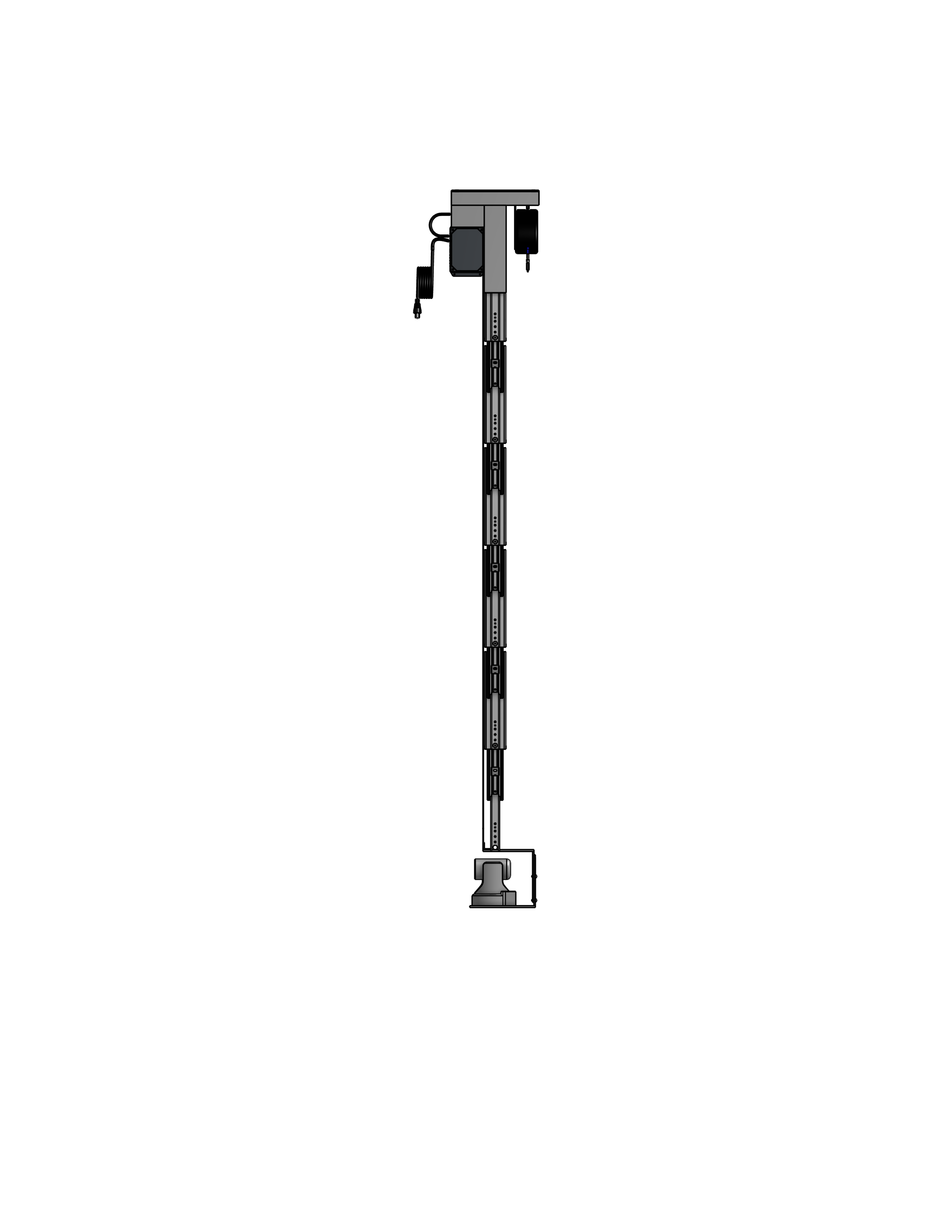 Dual PTZ Camera Lift - Ceiling Mounted - Travel: 84 Inches - Model DAPTZ-22-84